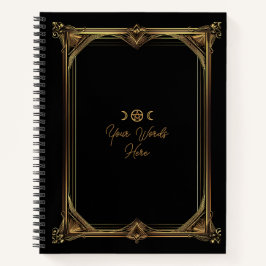 Create Your Own Golden Art Nouveau Black Notitieboek