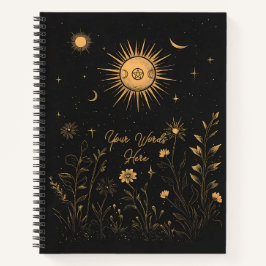 Create Your Own Golden Celestial Solar Garden Notitieboek