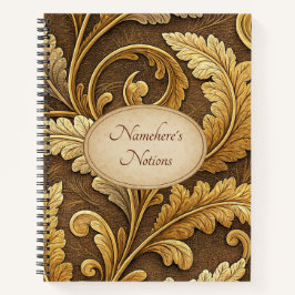 Create Your Own Golden Embossed Vintage Vine Notitieboek