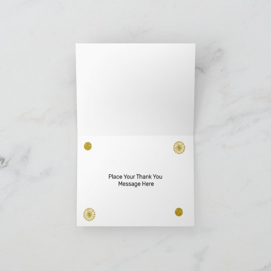 Create Your Own Golden Folded Note Card Notitiekaartje (Binnen)