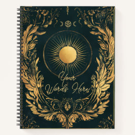 Create Your Own Golden Laurel Celestial Solar Notitieboek