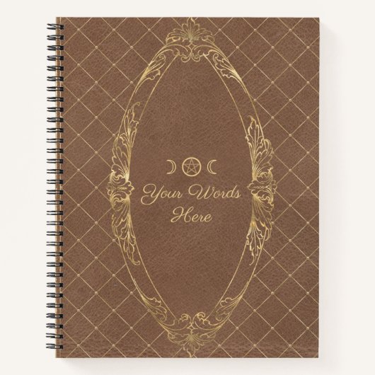 Create Your Own Golden Tan Brown Notitieboek (Voorkant)