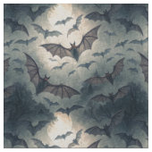 Create Your Own Gothic Bats Moonlight Stof (Close Up)