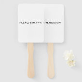 Create your own handwaaier (Voorkant en achterkant)