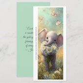 Create Your Own Happy Daisy Elephant Bookmark Card (Voorkant / Achterkant)