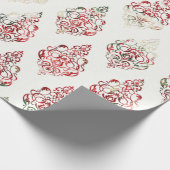 Create Your Own Holiday Damask Cadeaupapier (Hoek)