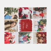Create Your Own Holiday Photo Collage Fleece Deken (Voorkant (Horizontaal))