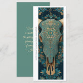 Create Your Own Horned Skull Mandala Bookmark Card (Voorkant / Achterkant)