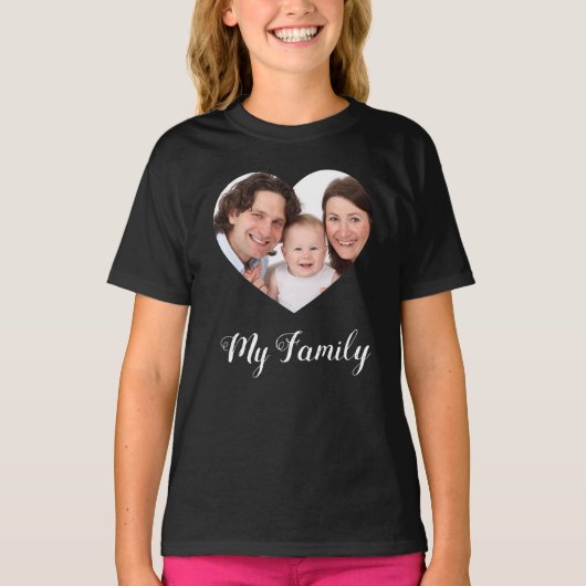 Create Your Own I love My family Valentine's Day T-shirt (Voorkant)