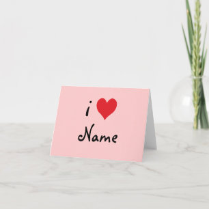 Create Your Own "I Love" Personalized Valentine Feestdagen Kaart