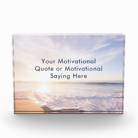 Create Your Own Inspirational Photo Quote Beach Fotoblokken (Voorkant)