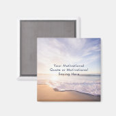 Create Your Own Inspirational Quote Beach Photo Magneet (Voorkant / Achterkant)