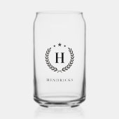 Create Your Own Intel Monogram With Laurel wreaths Blikvorm Glas (Achterkant)