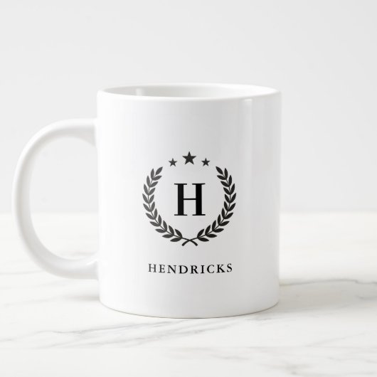 Create Your Own Intel Monogram With Laurel wreaths Grote Koffiekop (Links)