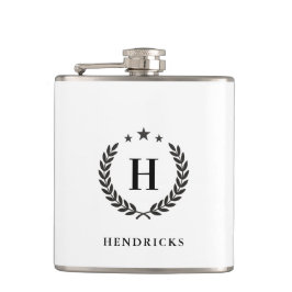 Create Your Own Intel Monogram With Laurel wreaths Heupfles