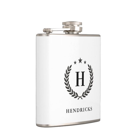 Create Your Own Intel Monogram With Laurel wreaths Heupfles (Rechts)