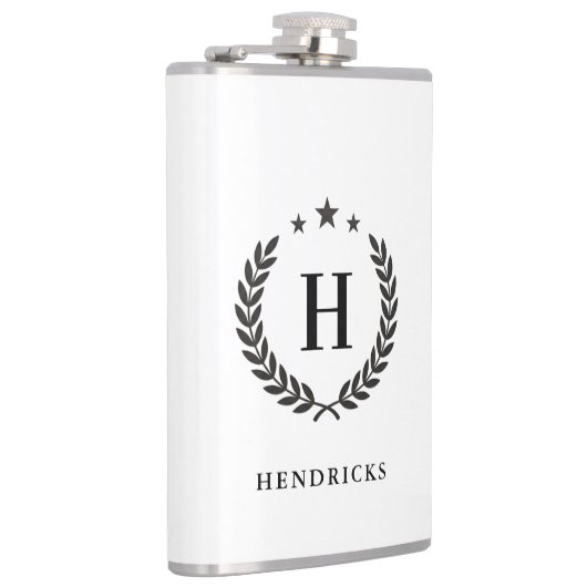 Create Your Own Intel Monogram With Laurel wreaths Heupfles (Rechts)