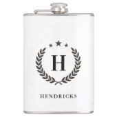 Create Your Own Intel Monogram With Laurel wreaths Heupfles (Voorkant)