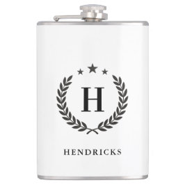 Create Your Own Intel Monogram With Laurel wreaths Heupfles