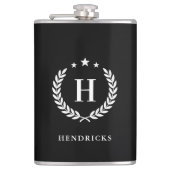 Create Your Own Intel Monogram With Laurel wreaths Heupfles (Voorkant)