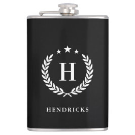 Create Your Own Intel Monogram With Laurel wreaths Heupfles