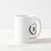 Create Your Own Intel Monogram With Laurel wreaths Koffiemok (Voorkant rechts)