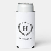 Create Your Own Intel Monogram With Laurel wreaths Seltzer Blikjeskoeler (Seltzer Voorkant)