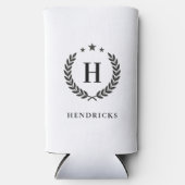 Create Your Own Intel Monogram With Laurel wreaths Seltzer Blikjeskoeler (Voorkant)