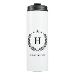 Create Your Own Intel Monogram With Laurel wreaths Thermosbeker