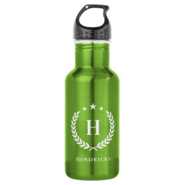 Create Your Own Intel Monogram With Laurel wreaths Waterfles