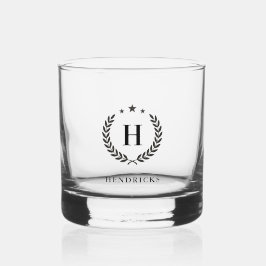 Create Your Own Intel Monogram With Laurel wreaths Whisky Glas