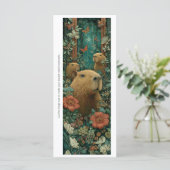 Create Your Own Jungle Capybaras Bookmark Card (Staand voorkant)