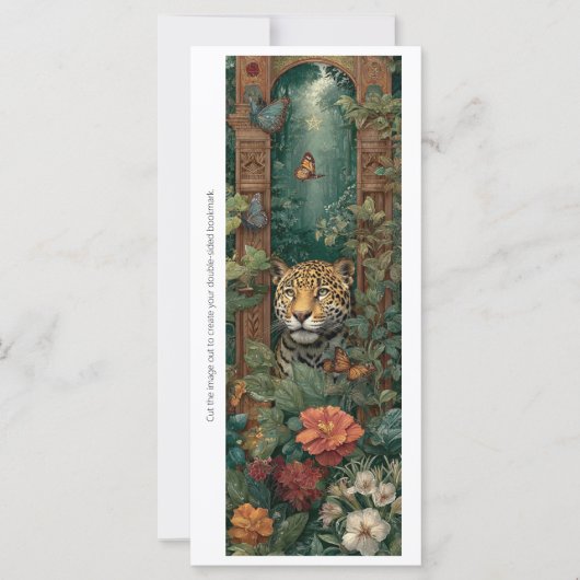 Create Your Own Jungle Cheetah Bookmark Card (Voorkant)