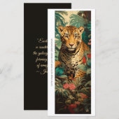 Create Your Own Jungle Cheetah Flora Bookmark Card (Voorkant / Achterkant)