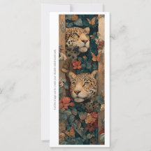 Create Your Own Jungle Cheetahs Bookmark Card