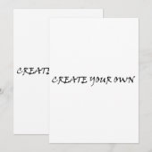 Create your own kaart (Voorkant / Achterkant)