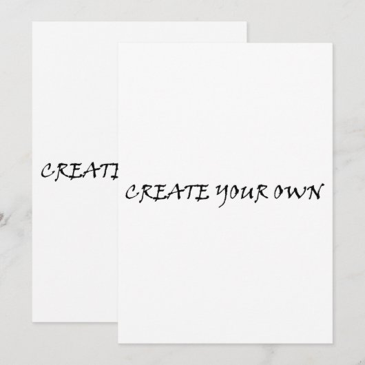 Create your own kaart (Voorkant / Achterkant)