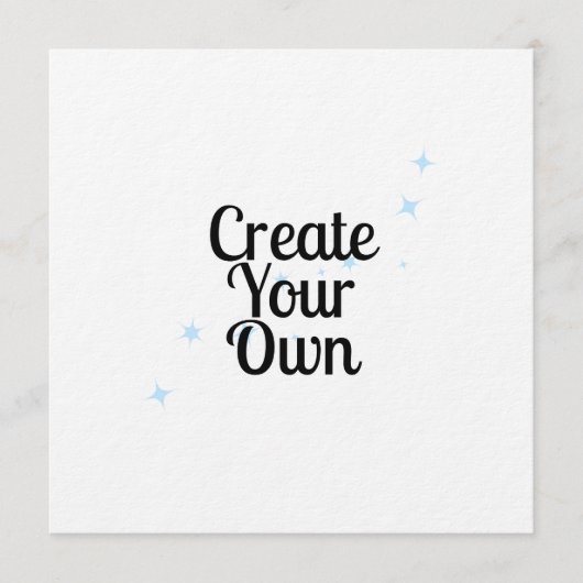 Create Your Own Kaart (Voorkant)