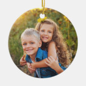 Create Your Own Kids Photo Christmas Keramisch Ornament (Voorkant)