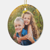 Create Your Own Kids Photo Christmas Keramisch Ornament (Links)