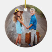 Create Your Own Kids Photo Christmas Keramisch Ornament (Achterkant)