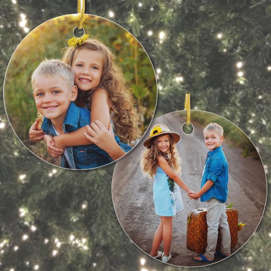 Create Your Own Kids Photo Christmas Keramisch Ornament