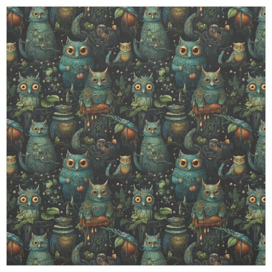 Create Your Own Kooky Goblins Black Stof (Swatch)