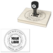 Create Your Own Large Round Family Name Rubberstempel (Gestempeld)