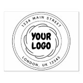 Create Your Own Large Round Family Name Rubberstempel (Afrduk)