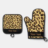 Create Your Own Leopard Skin Pattern Ovenwant & Pannenlap Set (Voorkant)