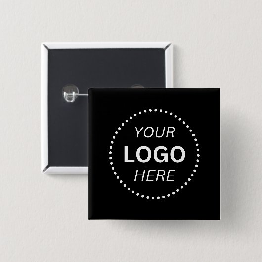 Create Your Own Logo Design 2''Scratch Resistant Vierkante Button 5,1 Cm (Voorkant /achterkant)