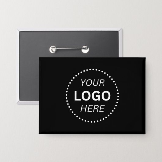Create Your Own Logo Design Rectangle 3.5" x 2.5 Button (Voorkant / Achterkant)