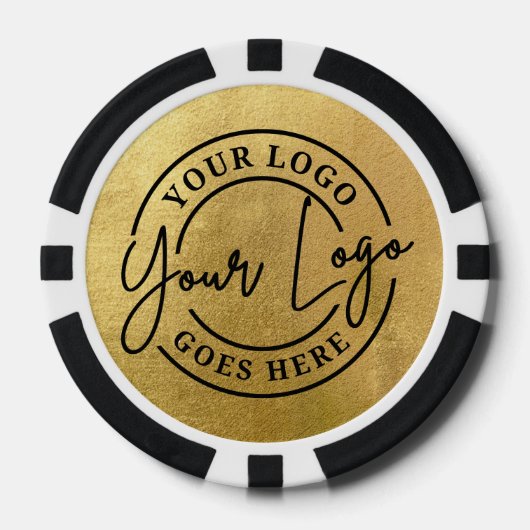 Create Your Own Logo Gold Poker Chips (Voorkant)
