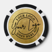 Create Your Own Logo Gold Poker Chips (Achterkant)